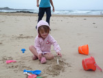 Sophie's birthday cake sandcastle